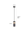 Akari 1 Sort pendellampe - GU10, 230V, uden lyskilde