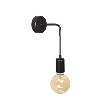 Multipo K1 Sort væglampe - E27, 230V, uden lyskilde