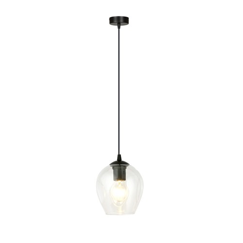 Istar 1 Sort/Transparent pendellampe - Ø14 cm, E27, 230V, uden lyskilde