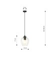 Istar 1 Sort/Transparent pendellampe - Ø14 cm, E27, 230V, uden lyskilde