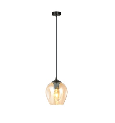 Istar 1 Sort/Rav pendellampe - Ø14 cm, E27, 230V, uden lyskilde