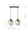 Istar 2 Sort/Grafit pendellampe - Ø14 cm, E27, 230V, uden lyskilde