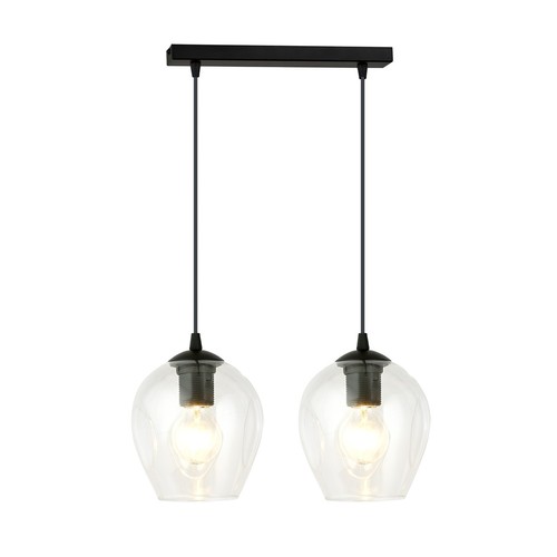 Istar 2 Sort/Transparent pendellampe - Ø14 cm, E27, 230V, uden lyskilde