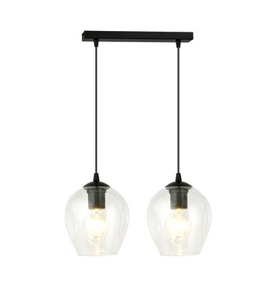 Istar 2 Sort/Transparent pendellampe - Ø14 cm, E27, 230V, uden lyskilde