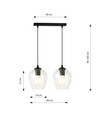 Istar 2 Sort/Transparent pendellampe - Ø14 cm, E27, 230V, uden lyskilde