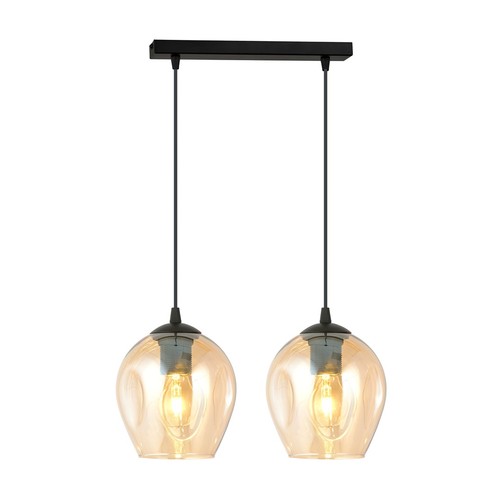 Istar 2 Sort/Rav pendellampe - Ø14 cm, E27, 230V, uden lyskilde