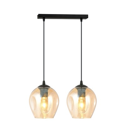 Istar 2 Sort/Rav pendellampe - Ø14 cm, E27, 230V, uden lyskilde