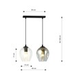 Istar 2 Sort Mix pendellampe - Ø14 cm, E27, 230V, uden lyskilde