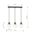Istar 3 Sort/Transparent pendellampe - Ø14 cm, E27, 230V, uden lyskilde