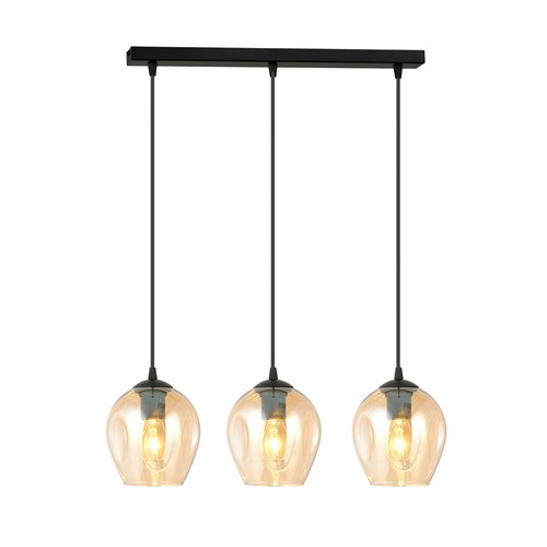 Istar 3 Sort/Rav pendellampe - Ø14 cm, E27, 230V, uden lyskilde