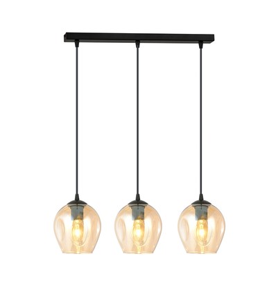 Istar 3 Sort/Rav pendellampe - Ø14 cm, E27, 230V, uden lyskilde