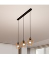 Istar 3 Sort/Rav pendellampe - Ø14 cm, E27, 230V, uden lyskilde