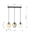 Istar 3 Sort Mix pendellampe - Ø14 cm, E27, 230V, uden lyskilde