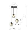 Istar 3 Sort Premium Grafit pendellampe - Ø14 cm, E27, 230V, uden lyskilde
