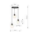 Istar 3 Sort Premium Transparent pendellampe - Ø14 cm, E27, 230V, uden lyskilde