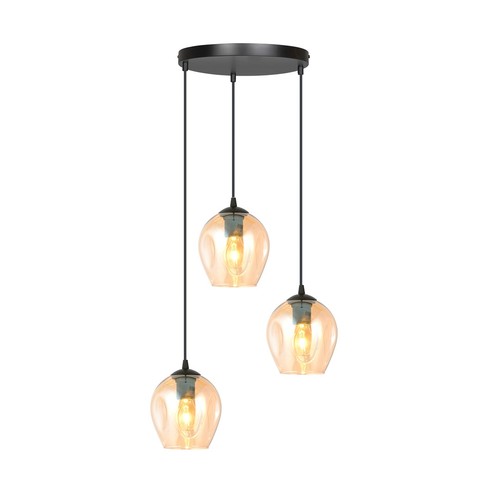 Istar 3 Sort Premium Rav pendellampe - Ø14 cm, E27, 230V, uden lyskilde