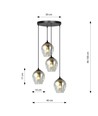 Istar 4 Sort Premium Grafit pendellampe - Ø14 cm, E27, 230V, uden lyskilde