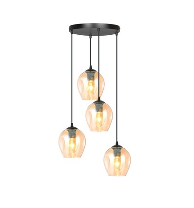 Istar 4 Sort Premium Rav pendellampe - Ø14 cm, E27, 230V, uden lyskilde