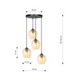 Istar 4 Sort Premium Rav pendellampe - Ø14 cm, E27, 230V, uden lyskilde