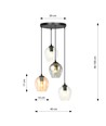 Istar 4 Sort Premium Mix pendellampe - Ø14 cm, E27, 230V, uden lyskilde