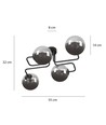 Brendi 4 Sort/Grafit loftslampe - Ø14 cm, E14, 230V, uden lyskilde