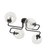 Brendi 4 Sort/Transparent loftslampe - Ø14 cm, E14, 230V, uden lyskilde