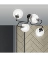 Brendi 4 Sort/Transparent loftslampe - Ø14 cm, E14, 230V, uden lyskilde