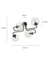 Brendi 4 Sort/Transparent loftslampe - Ø14 cm, E14, 230V, uden lyskilde