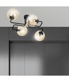 Brendi 4 Sort/Rav loftslampe - Ø14 cm, E14, 230V, uden lyskilde