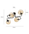 Brendi 4 Sort/Rav loftslampe - Ø14 cm, E14, 230V, uden lyskilde