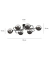 Brendi 6A Sort/Grafit loftslampe - Ø14 cm, E14, 230V, uden lyskilde