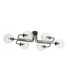 Brendi 6A Sort/Transparent loftslampe - Ø14 cm, E14, 230V, uden lyskilde