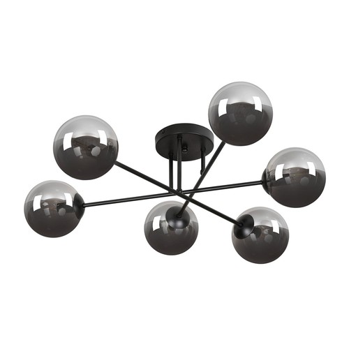 Brendi 6B Sort/Grafit loftslampe - Ø14 cm, E14, 230V, uden lyskilde