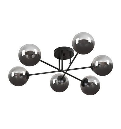 Brendi 6B Sort/Grafit loftslampe - Ø14 cm, E14, 230V, uden lyskilde