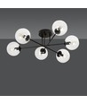 Brendi 6B Sort/Transparent loftslampe - Ø14 cm, E14, 230V, uden lyskilde