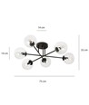 Brendi 6B Sort/Transparent loftslampe - Ø14 cm, E14, 230V, uden lyskilde