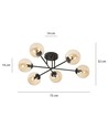 Brendi 6B Sort/Rav loftslampe - Ø14 cm, E14, 230V, uden lyskilde