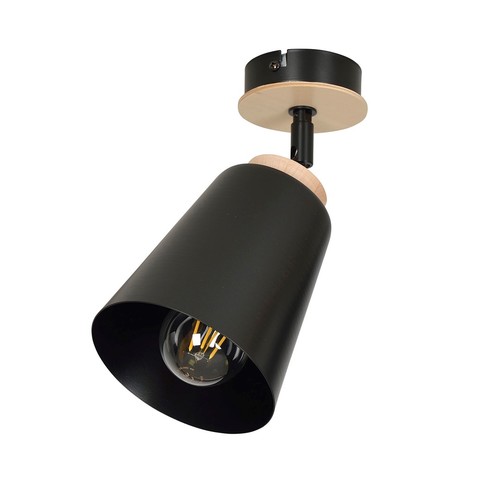 Atlas 1 Sort loftslampe - E27, 230V, uden lyskilde