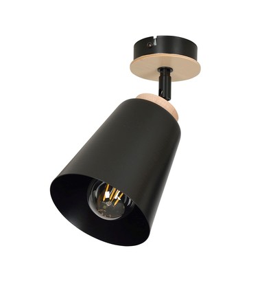 Atlas 1 Sort loftslampe - E27, 230V, uden lyskilde