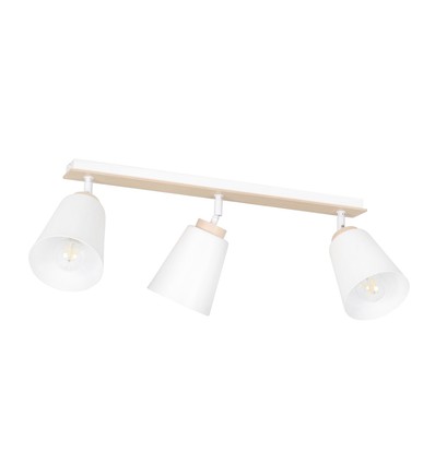 Atlas 3 Hvid loftslampe - E27, 230V, uden lyskilde