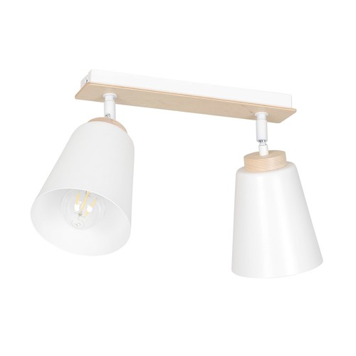 Atlas 2 Hvid loftslampe - E27, 230V, uden lyskilde