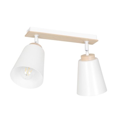 Atlas 2 Hvid loftslampe - E27, 230V, uden lyskilde