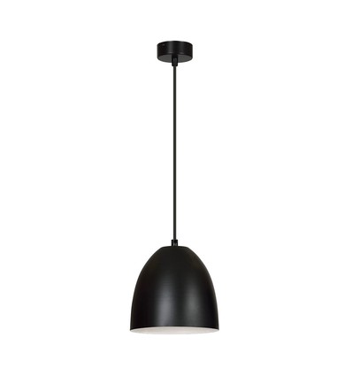 Lenox 1 Sort / Hvid pendellampe - E27, 230V, uden lyskilde