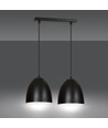Lenox 2 Sort / Hvid pendellampe - E27, 230V, uden lyskilde