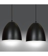 Lenox 2 Sort / Hvid pendellampe - E27, 230V, uden lyskilde