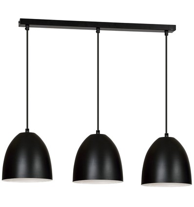 Lenox 3 Sort / Hvid pendellampe - E27, 230V, uden lyskilde