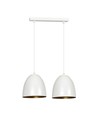 Lenox 2 Hvid / Guld pendellampe - E27, 230V, uden lyskilde
