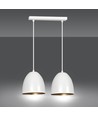 Lenox 2 Hvid / Guld pendellampe - E27, 230V, uden lyskilde