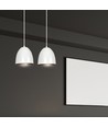 Lenox 2 Hvid / Guld pendellampe - E27, 230V, uden lyskilde