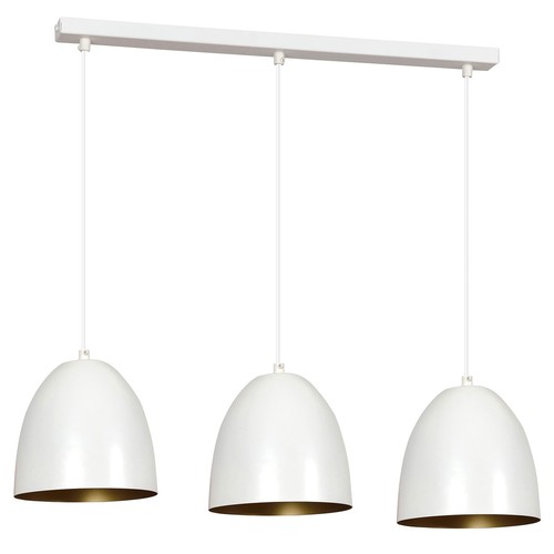 Lenox 3 Hvid / Guld pendellampe - E27, 230V, uden lyskilde